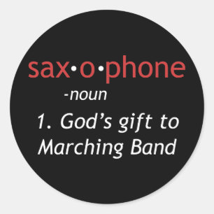 Definition of Saxophone Classic Round Sticker