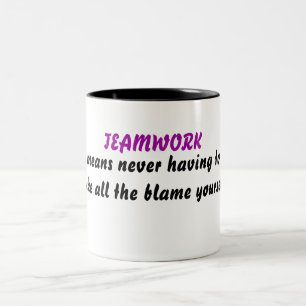 Definition of Teamwork Two-Tone Coffee Mug