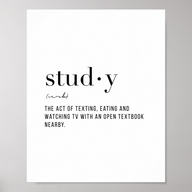 Definition Study Poster (Front)
