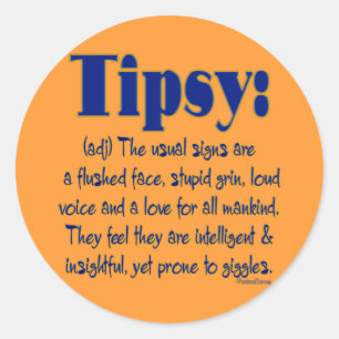 Definition Tipsy Classic Round Sticker