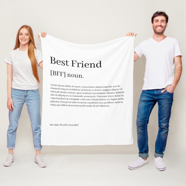 Definition Your Own Fun Personalised  Fleece Blanket (In Situ)