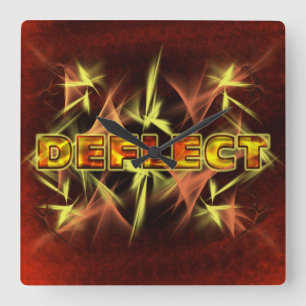 Deflect square wall clock