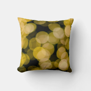 Defocused night light background. Abstract circula Cushion