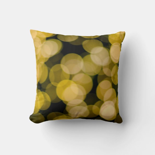 Defocused night light background. Abstract circula Cushion (Front)