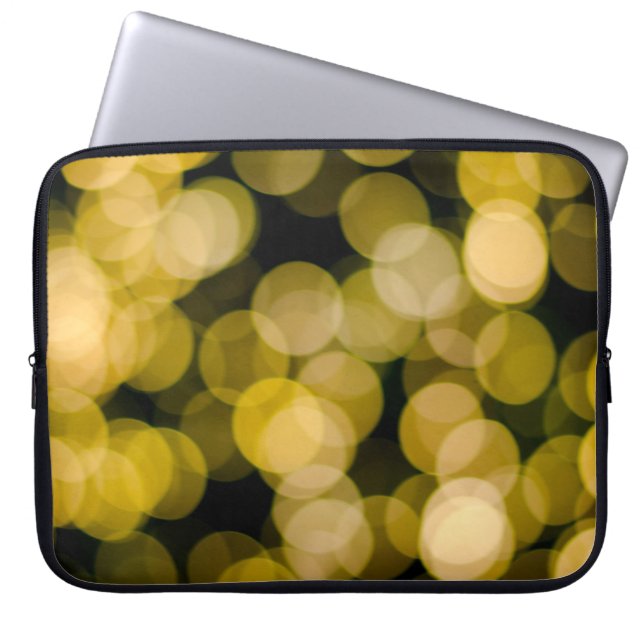 Defocused night light background. Abstract circula Laptop Sleeve (Front)