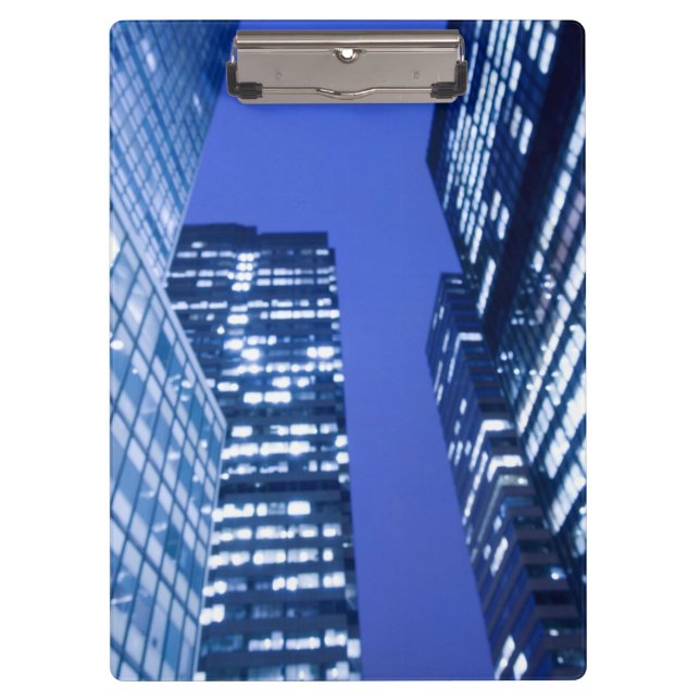 Defocused upward view of office building windows clipboard (Front)