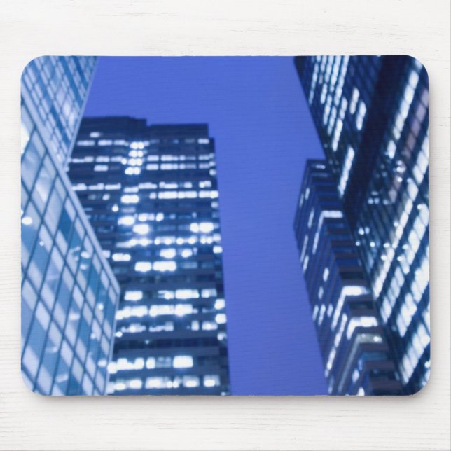 Defocused upward view of office building windows mouse mat (Front)