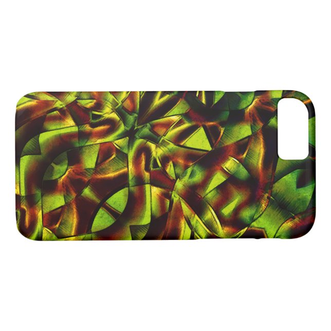 Deformed ties of burnt green ribbons Case-Mate iPhone case (Back (Horizontal))