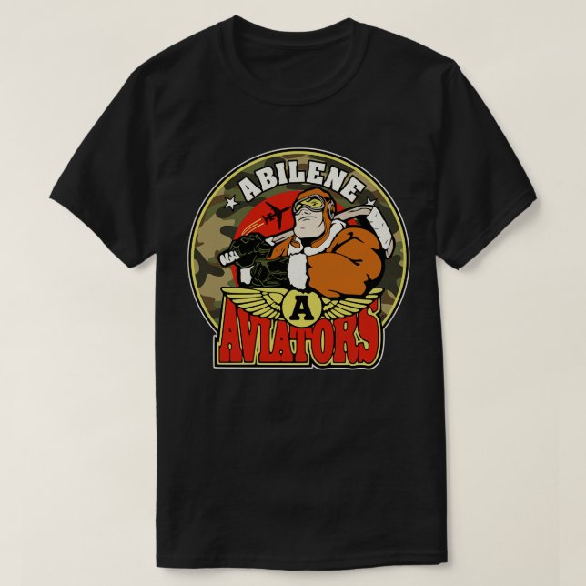 Defunct Abilene Aviators Hockey Team T-Shirt (Design Front)