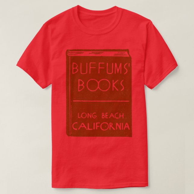 Defunct Buffums Books Long Beach Calif T-Shirt (Design Front)