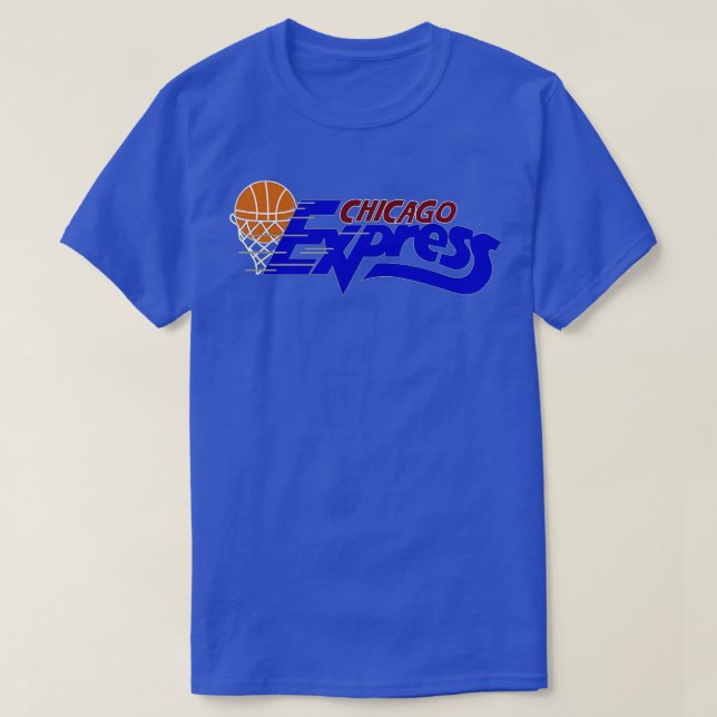 Defunct Chicago Express Basketball 1988 TShirt (Design Front)