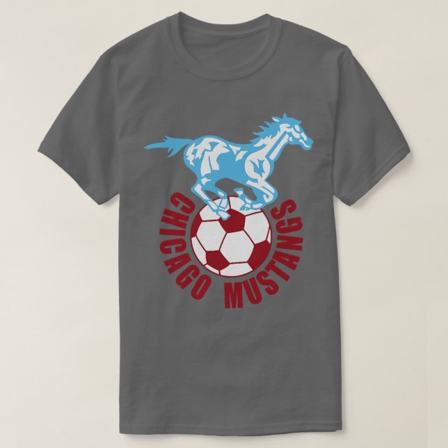 Defunct Chicago Mustangs NASL 1967 T-Shirt (Design Front)