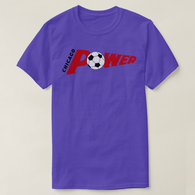 Defunct Chicago Power NPSL 1990 T-Shirt (Design Front)