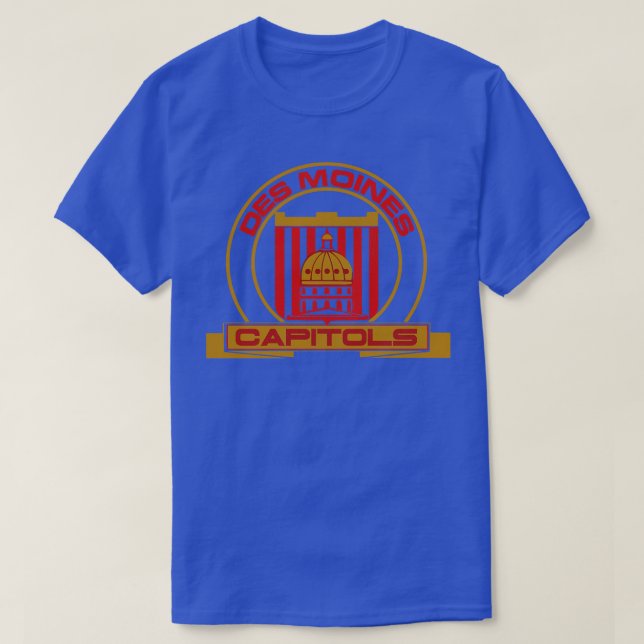 Defunct Des Moines Capitols Hockey Team T-Shirt (Design Front)