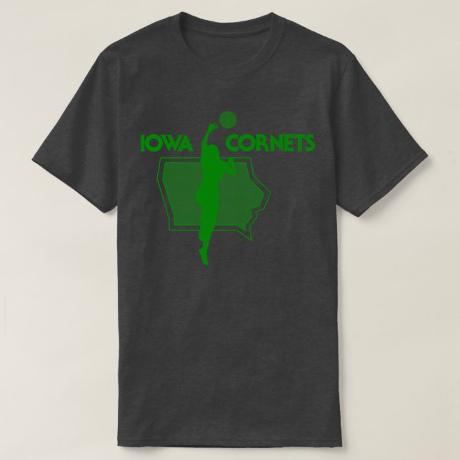 Defunct Iowa Cornets WBA 1978 T-Shirt (Design Front)