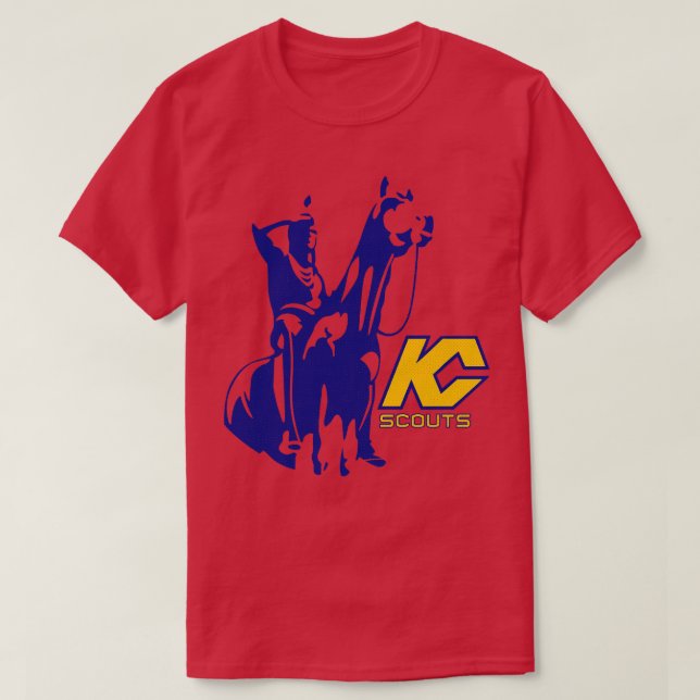 Defunct Kansas City Scouts NHL Hockey 1975 T-Shirt (Design Front)