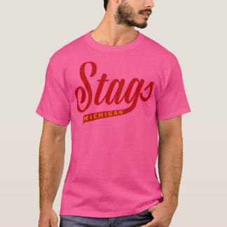 Defunct Michigan Stags WHA Hockey 1974 T-Shirt