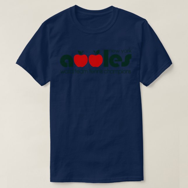 Defunct New York Apples WTT Tennis Champs 1977 T-Shirt (Design Front)