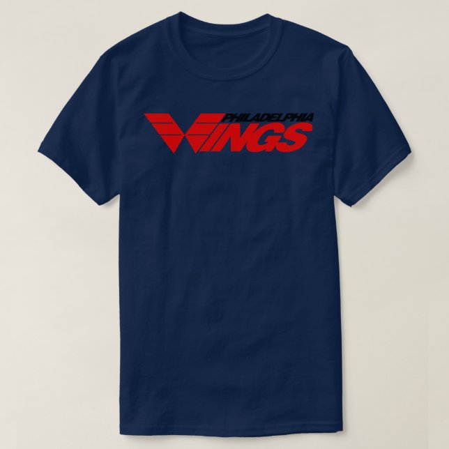 Defunct Philadelphia Wings Lacrosse Team T-Shirt (Design Front)