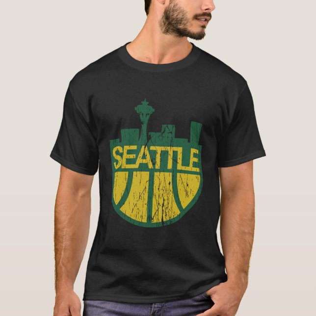 Defunct Seattle Supersonic Skyline T-Shirt (Front)