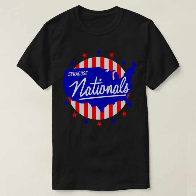 Defunct Syracuse Nationals Basketball 1961 T-Shirt (Design Front)