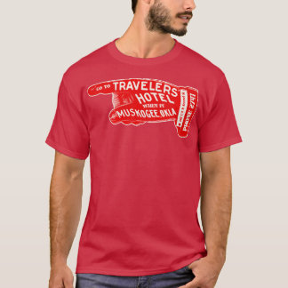 Defunct Travelers Hotel Muskogee Oklahoma Luggage T-Shirt