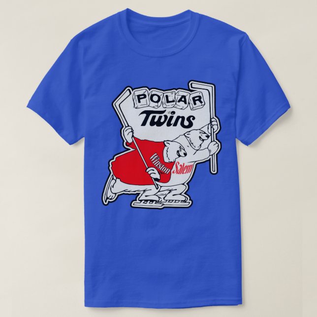 Defunct Winston Salem Polar Twins Hockey Team T-Shirt (Design Front)