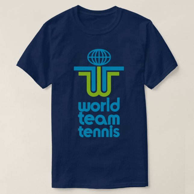 Defunct World Team Tennis 1977 T-Shirt (Design Front)