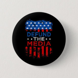 Defund Media Anti Fake News Defund The Media Tank 6 Cm Round Badge