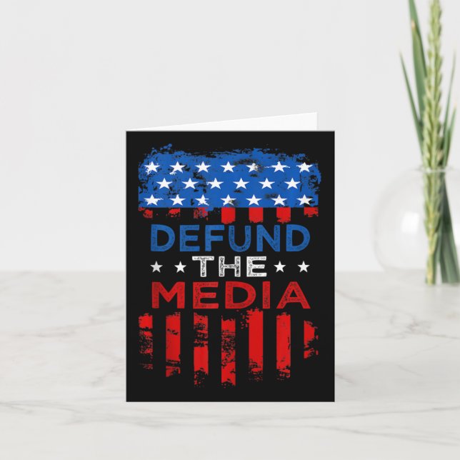 Defund Media Anti Fake News Defund The Media Tank  Card (Front)