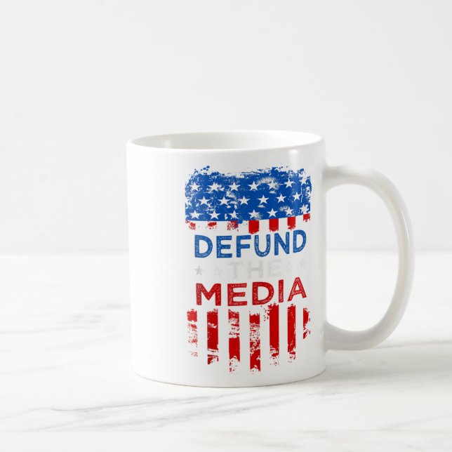 Defund Media Anti Fake News Defund The Media Tank  Coffee Mug (Right)