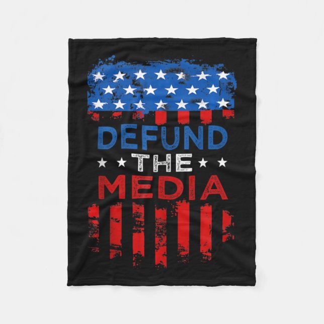 Defund Media Anti Fake News Defund The Media Tank  Fleece Blanket (Front)