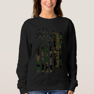 Defund the FBI United States Distressed Camo w US Sweatshirt