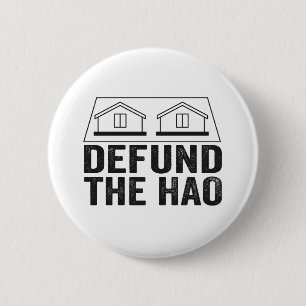 Defund the HOA Homeowners Association Social GIft 6 Cm Round Badge