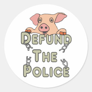 Defund The Police Classic Round Sticker
