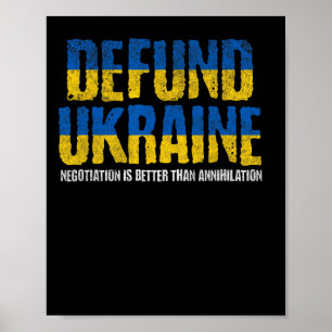 Defund Ukraine Anti-war Pro Peace Negotiation Ukra Poster