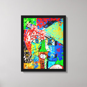 Defy Stereotypes Abstract Stretched Canvas Print