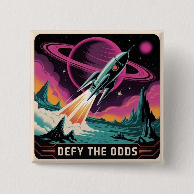 Defy The Odds 15 Cm Square Badge (Front)