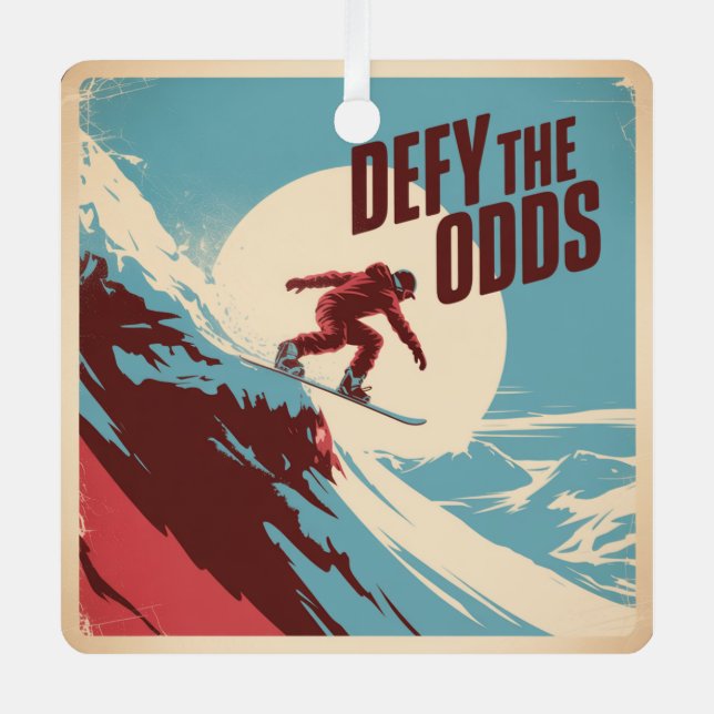 Defy The Odds Metal Tree Decoration (Front)