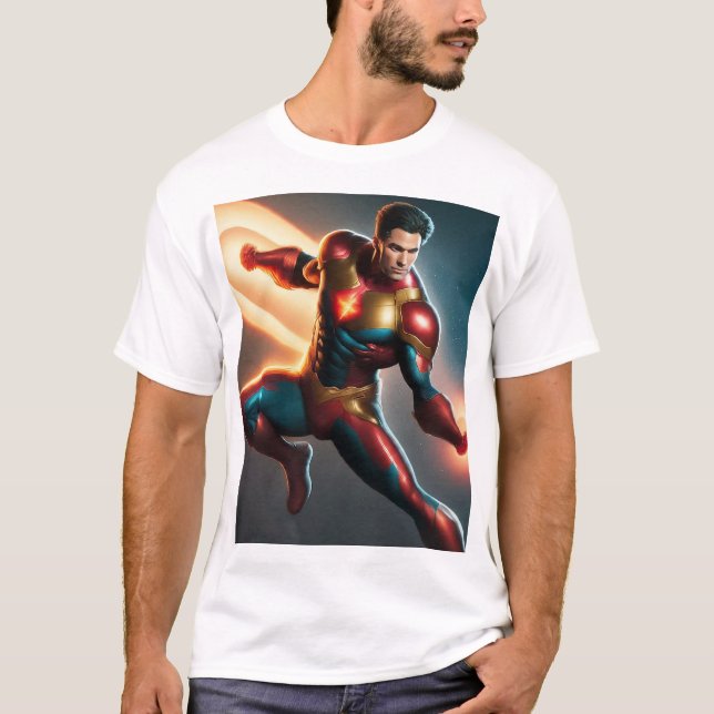Defying Gravity, Bending Metal: The Superhero  T-Shirt (Front)
