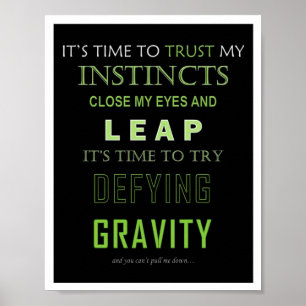 Defying Gravity Word Poster