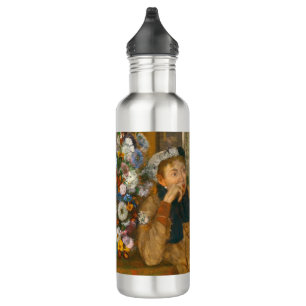 Degas A Woman Seated Beside a Vase of Flowers 710 Ml Water Bottle