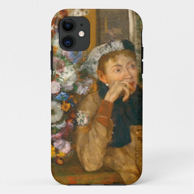 Degas A Woman Seated Beside a Vase of Flowers Case-Mate iPhone Case (Back)