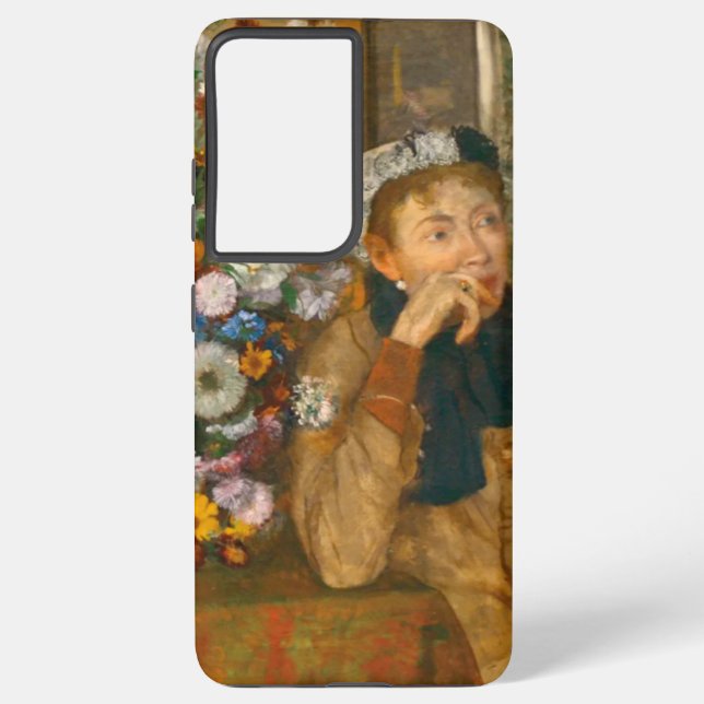 Degas A Woman Seated Beside a Vase of Flowers Samsung Galaxy S21 Ultra Case (Back)