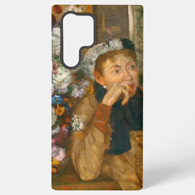 Degas A Woman Seated Beside a Vase of Flowers Samsung Galaxy S22 Ultra Case (Back)