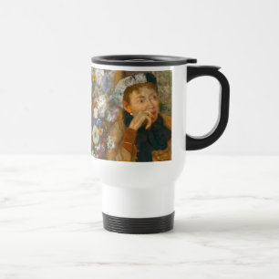 Degas A Woman Seated Beside a Vase of Flowers Travel Mug