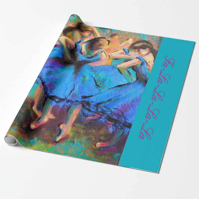 Degas Ballerina Christmas Gift Wrap, Brilliant! Wrapping Paper (Unrolled)