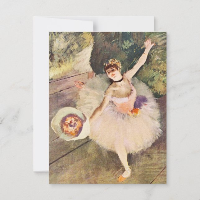 Degas Ballerina with Bouquet of Flowers Invitation (Front)