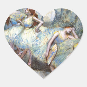 Degas Ballet Dancer Art Dancers Painting Heart Sticker