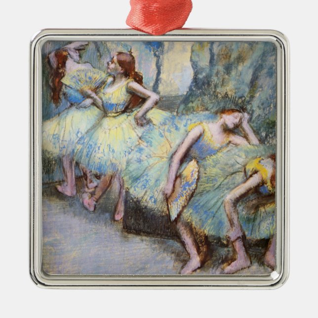 Degas Ballet Dancer Art Dancers Painting Metal Tree Decoration (Front)